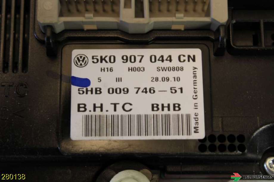 Varmeapparat betjening til VW Touran 2010-2015 (Type I, Fase 3)  (VOLKSWAGEN||5K0907044CN)