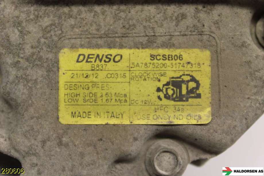 Aircondition kompressor til Fiat Panda 2013-->> (Type III)  (FIAT|51747318|)