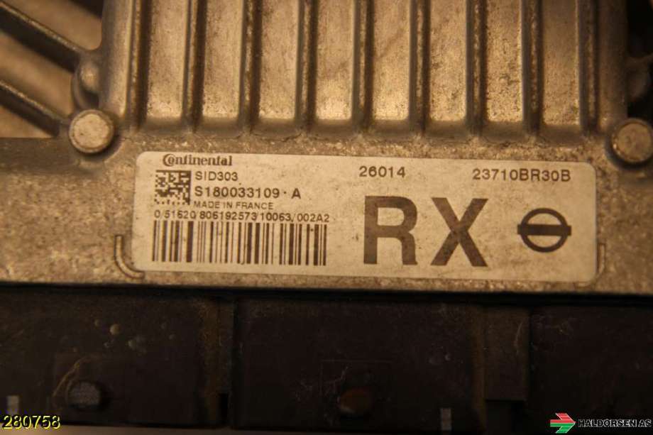 Styreenhet motor til Nissan Qashqai 2010-2014 (Type I, Fase 2)  (NISSAN|23710BR30B|)