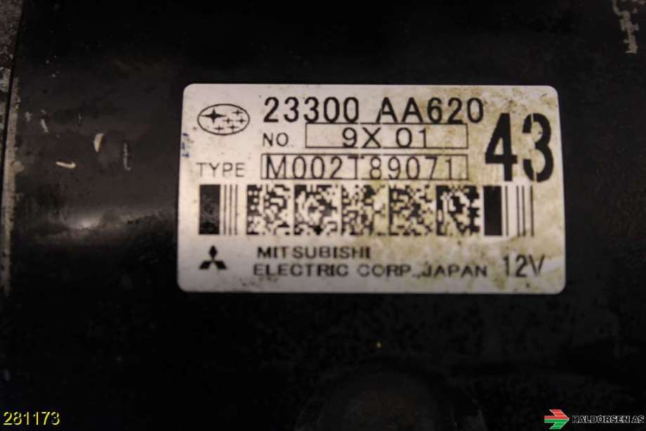 Starter diesel til Subaru Forester 2008-2013 (Type III)  (SUBARU|23300AA620|)