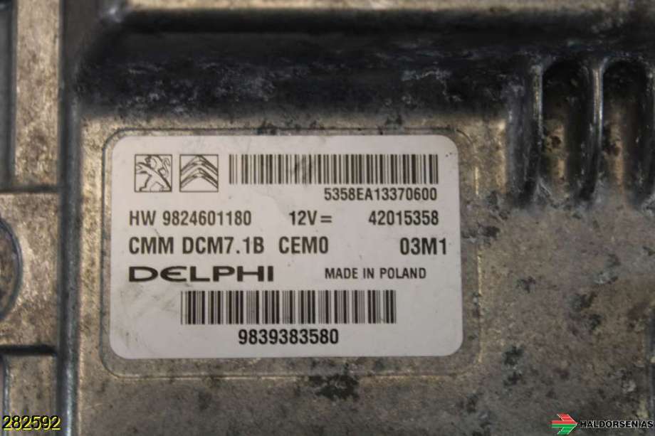 Styreenhet motor til Citroën Jumper 2014-->> (Type III, Fase 2)  (CITROEN|16 404 192 80|)