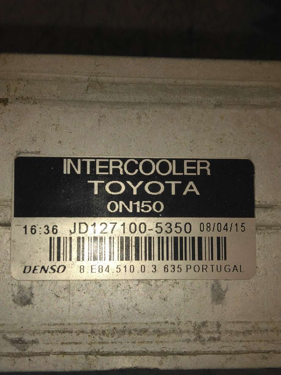 Intercooler til Toyota Auris 2010-2012 (Type I, Fase 2)  (TOYOTA|179000N040|)