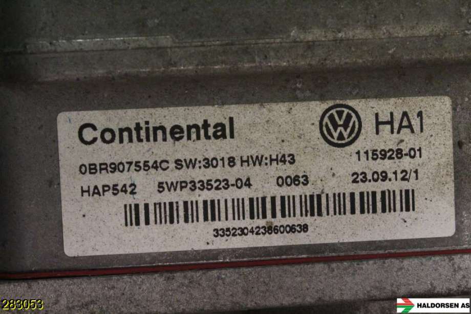 Mellomaksel viskosekobling til Škoda Octavia 2009-2013 (Type II, Fase 2)  (SKODA|0BR 525 554|)