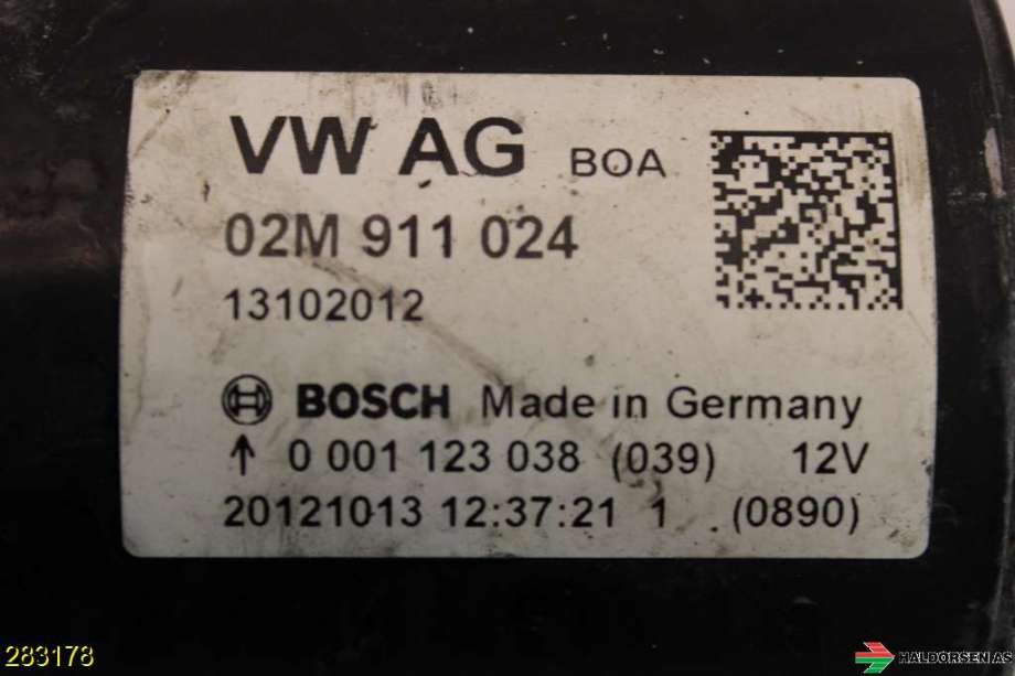 Starter diesel til Škoda Octavia 2009-2013 (Type II, Fase 2)  (SKODA|02M 911 024  X|)