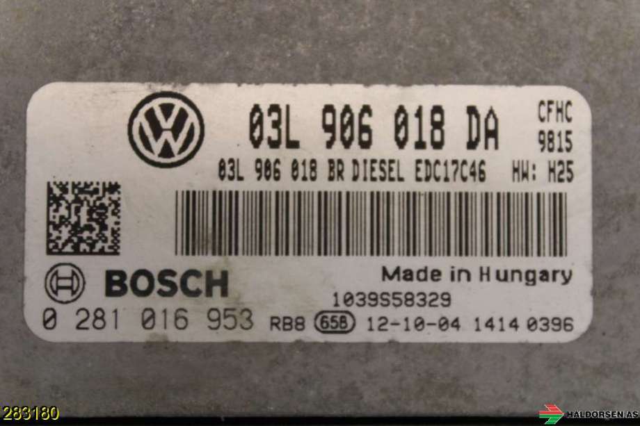 Styreenhet motor til Škoda Octavia 2009-2013 (Type II, Fase 2) (SKODA|03L 906 018 DA|)