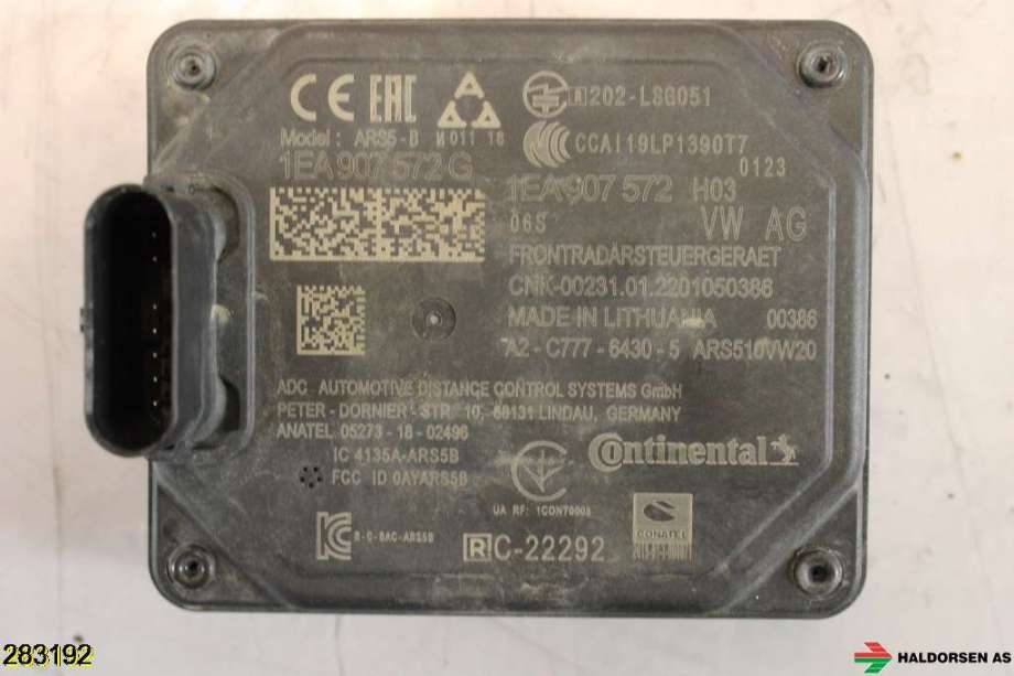 Sensor radar til VW ID.4 2020-->>  (1EA 907 572 G|)