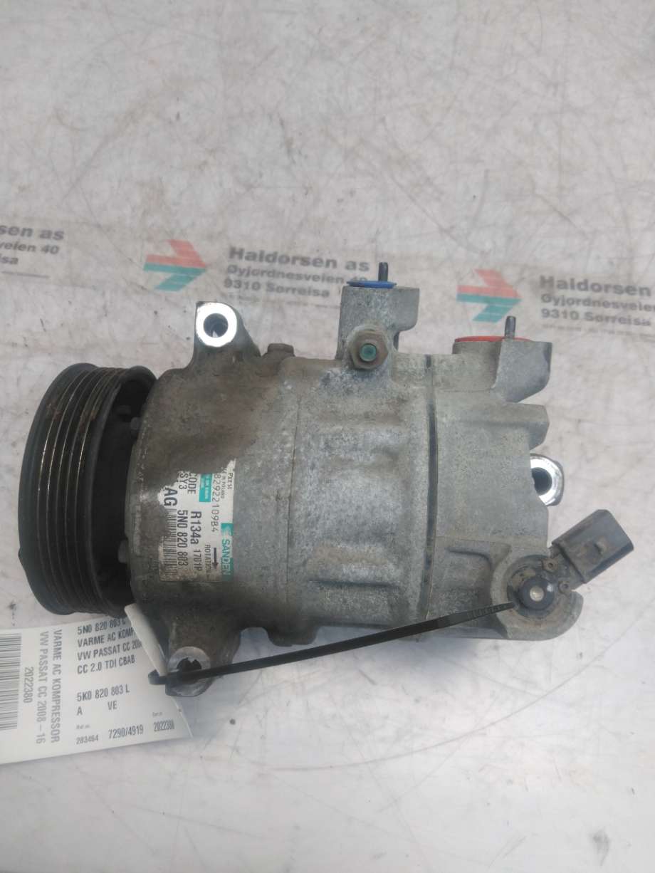 Aircondition kompressor til VW CC 2008-2012 (PASSAT CC) (PASSAT CC) (VOLKSWAGEN|5N0 820 803 C|5K0 820 803 L|)