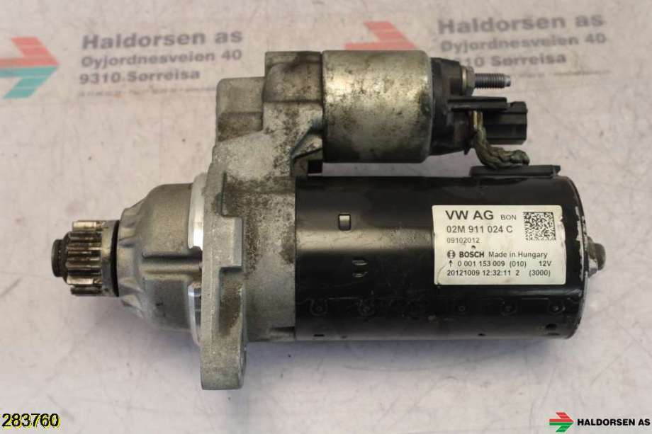 Starter diesel til VW Sharan 2010-->> (Type II)  (VOLKSWAGEN|02M 911 024 C|)