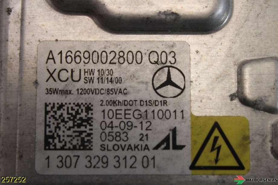 Styreenhet xenon/ballast til Mercedes GLK 2008-2015 (X204) (X204) (MERCEDES|A 166 900 28 00|)