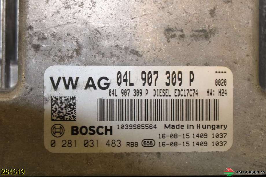 Styreenhet motor til VW Tiguan 2016-2020 (Type II, Fase 1)  (VOLKSWAGEN|F 04L 906 026 EJ|)