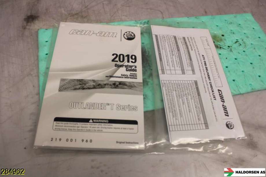 Instruksjonsbok til ATV ATV diverse merker, 0-->>  (BRP CAN-AM|219001960)