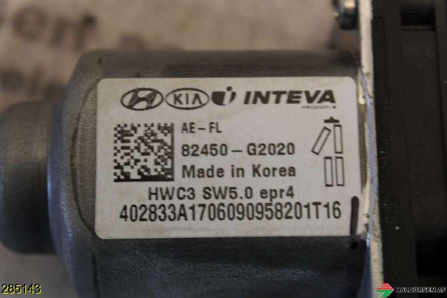 Ruteheis venstre til Hyundai Ioniq Electric 2016-2019 (Fase 1)  (HYUNDAI||82450-G2020)