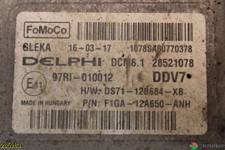 Styreenhet motor til Ford S-Max 2015-->> (Type II)  (FORD|2037011|)