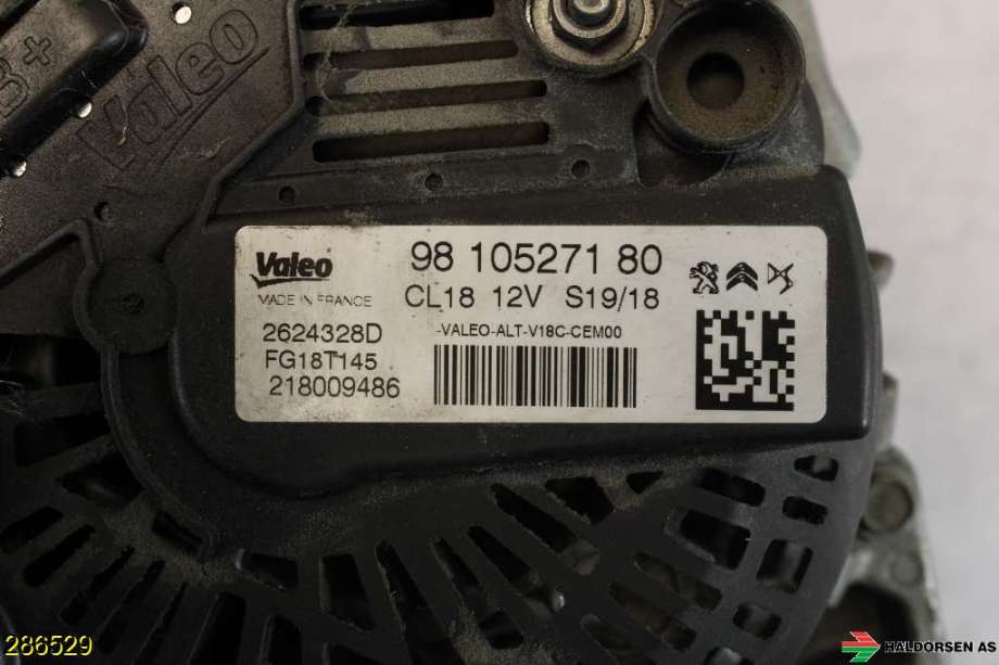Dynamo til Peugeot Partner 2015-2019 (Type II, Fase 2)  (PEUGEOT|98 105 271 80||98 105271 80)