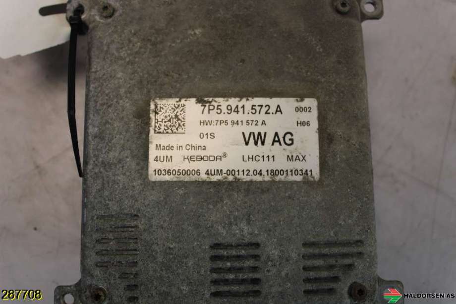 Styreenhet xenon/ballast til VW e-Golf 2017-2020 (Fase 2)  (VOLKSWAGEN|7P5 941 572 A|)
