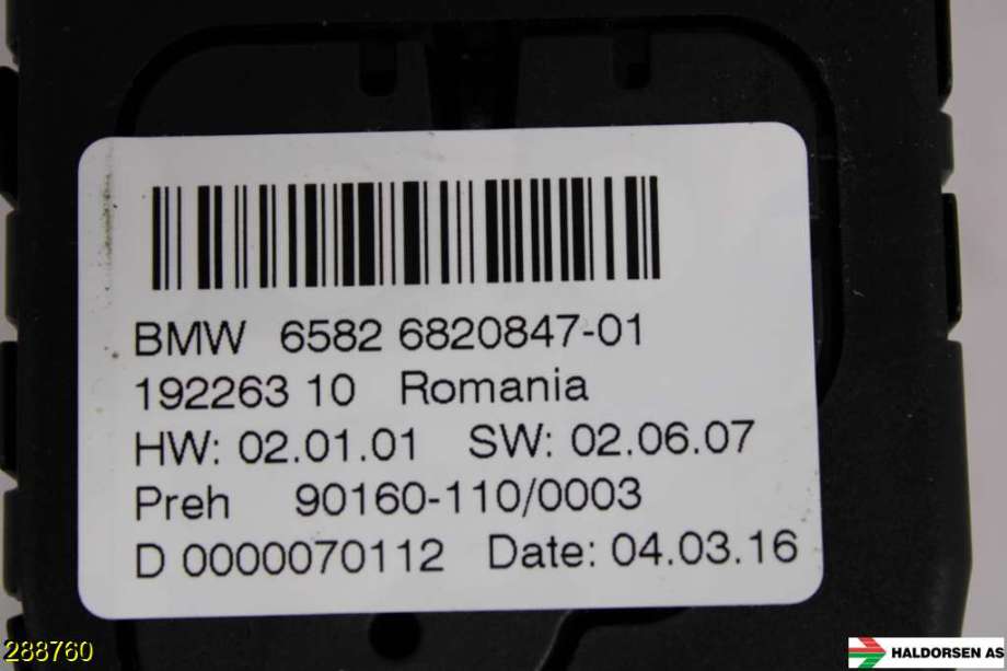 Diverse deler til BMW X1 2015-2022 (F48) (F48) (BMW|65826820847||65826820847-01)