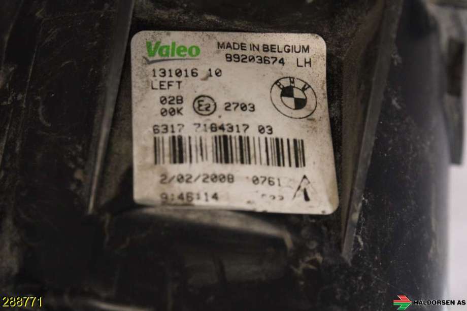 Tåkelykt venstre foran til BMW X5 2007-2013 (E70) (E70) (BMW|63 17 7 184 317|)