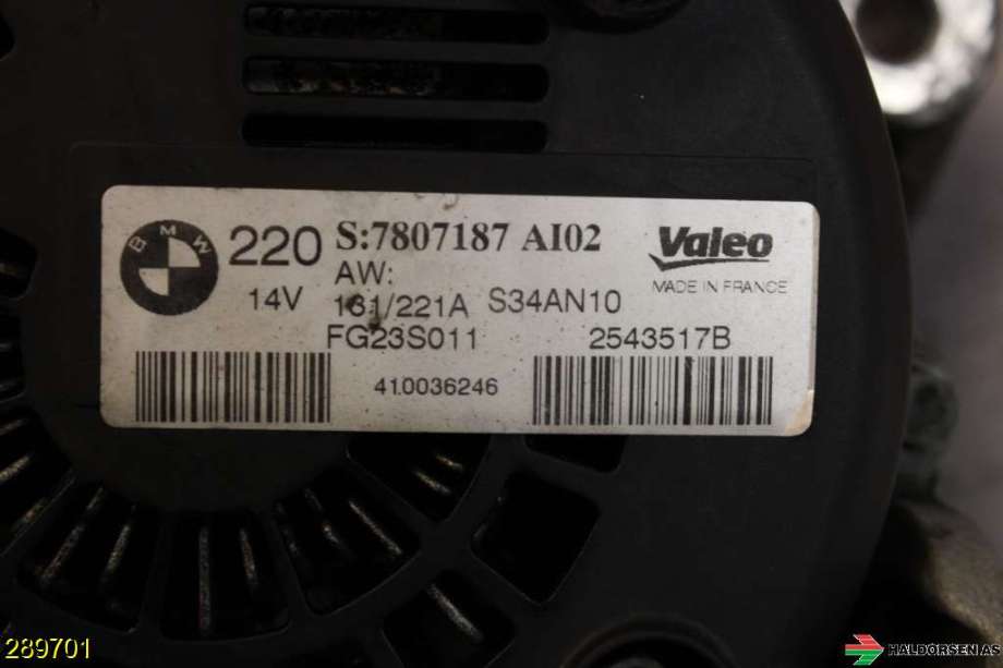 Dynamo til BMW 5-Serie 2010-2017 (F10/F11) (F10/F11) (BMW|12 31 7 803 724|)