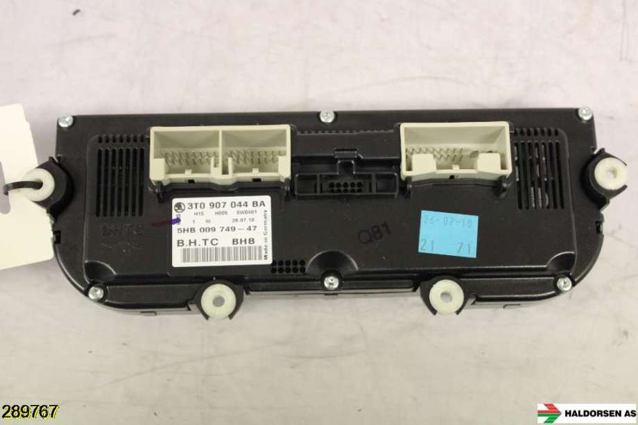 Varmeapparat betjening til Škoda Superb 2008-2015 (Type II)  (SKODA|3T0 907 044 BA|)