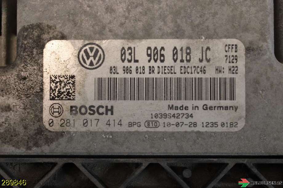 Styreenhet motor til Škoda Superb 2008-2015 (Type II)  (SKODA|03L 906 018 JC|)
