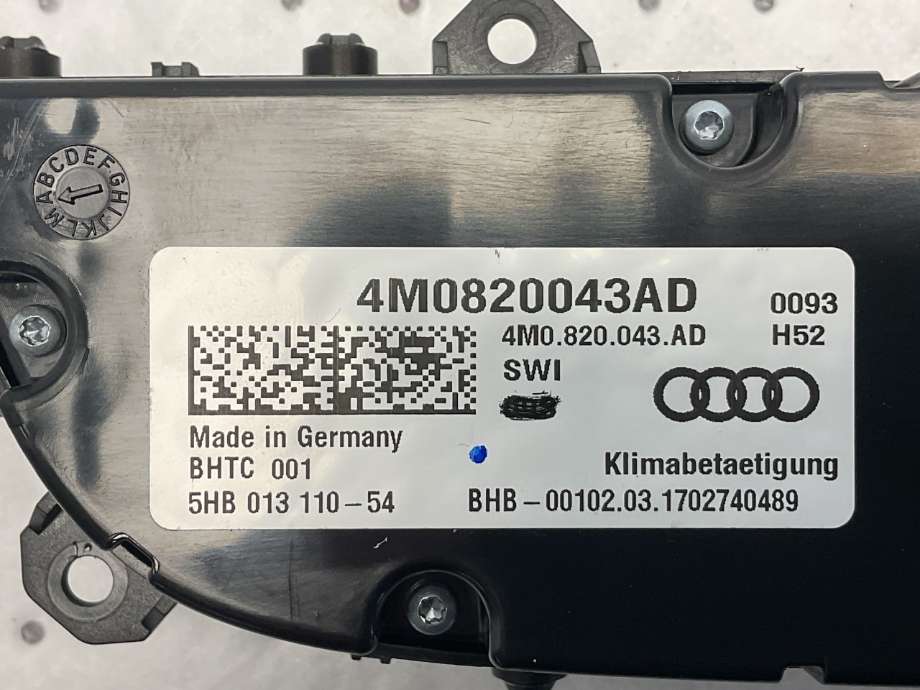 Varmeapparat betjening til Audi Q7 2015-->> (Type II) (AUDI|)