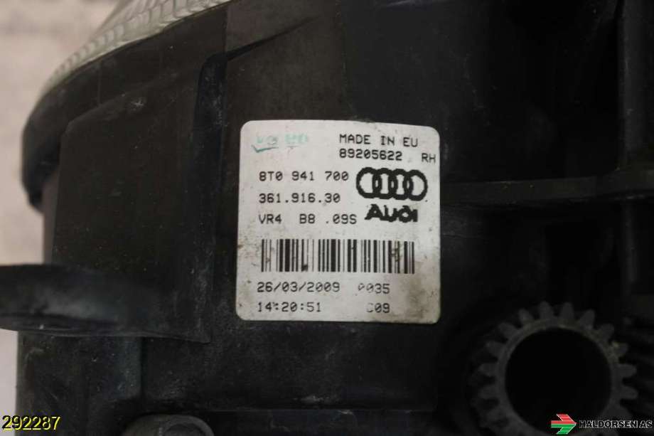 Tåkelykt høyre foran til Audi A5 2007-2016 (Type I)  (AUDI|8T0 941 700|)