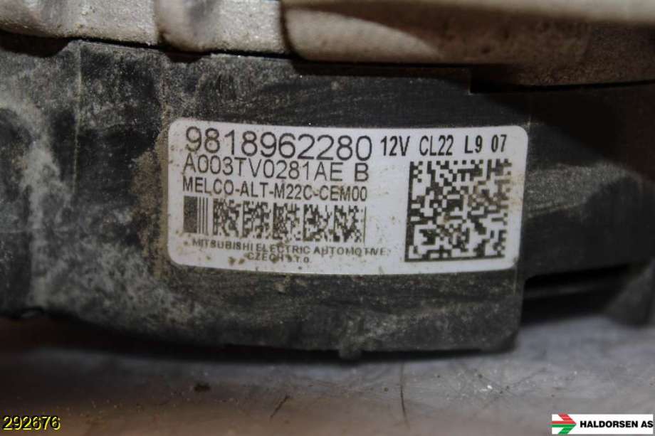 Dynamo til Peugeot Partner 2019-->> (Type III)  (PEUGEOT|98 189 622 80|)