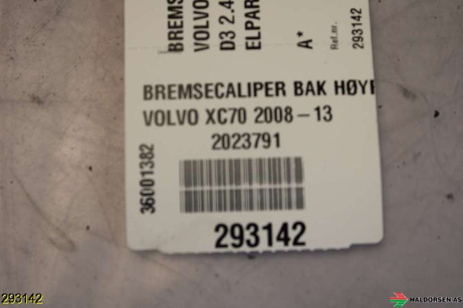 Bremsecaliper høyre bak til Volvo XC70 2008-2013 (Type II, Fase 1)  (VOLVO|36001382|)