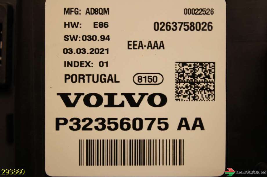 Instrumentpanel til Volvo XC40 2018-2024  (VOLVO|36003414|)