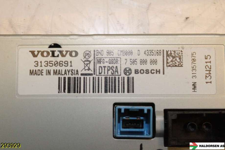 Instrument kjørecomputer til Volvo XC60 2014-2017 (Type I, Fase 2) (VOLVO|31330113|)