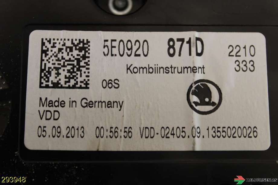 Multimedia display (MCU - Media Controller Unit) til Škoda Octavia 2013-2016 (Type III, Fase 1)  (SKODA|5E0 919 605 D  BIO||5E0 919 605 D)
