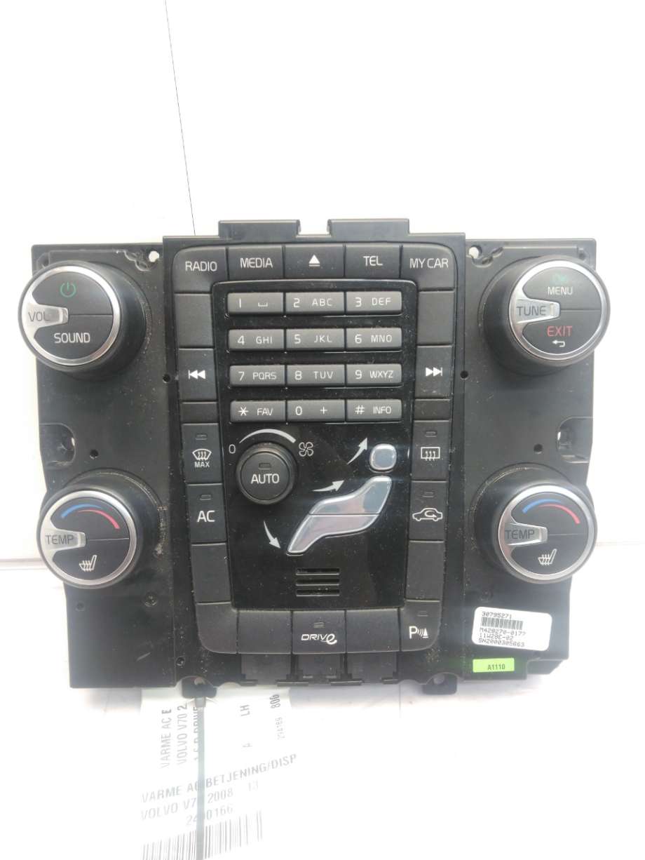 Varmeapparat betjening til Volvo V70 2007-2013 (Type III, Fase 1) (VOLVO|)