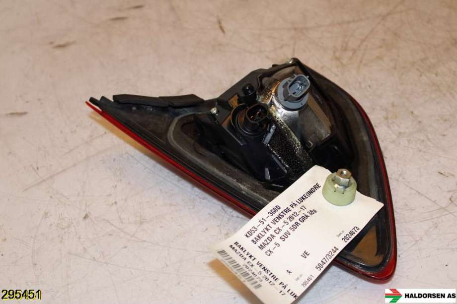 Baklykt venstre indre til Mazda CX-5 2012-2017 (Type I)  (MAZDA|KD53-51-3G0D|)