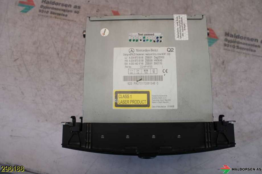 Bilstereo til Mercedes C-Klasse 2007-2011 (Fase 1) (W204) (W204) (MERCEDES|A 204 870 55 90|)