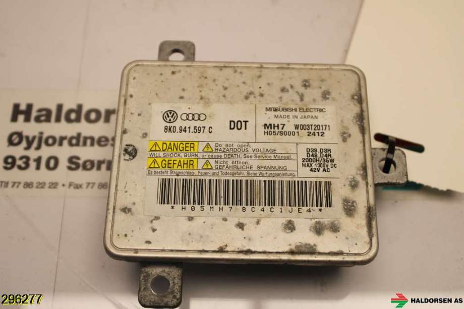 Styreenhet xenon/ballast til VW Tiguan 2011-2016 (Type I, Fase 2) (VOLKSWAGEN|8K0 941 597 E|)