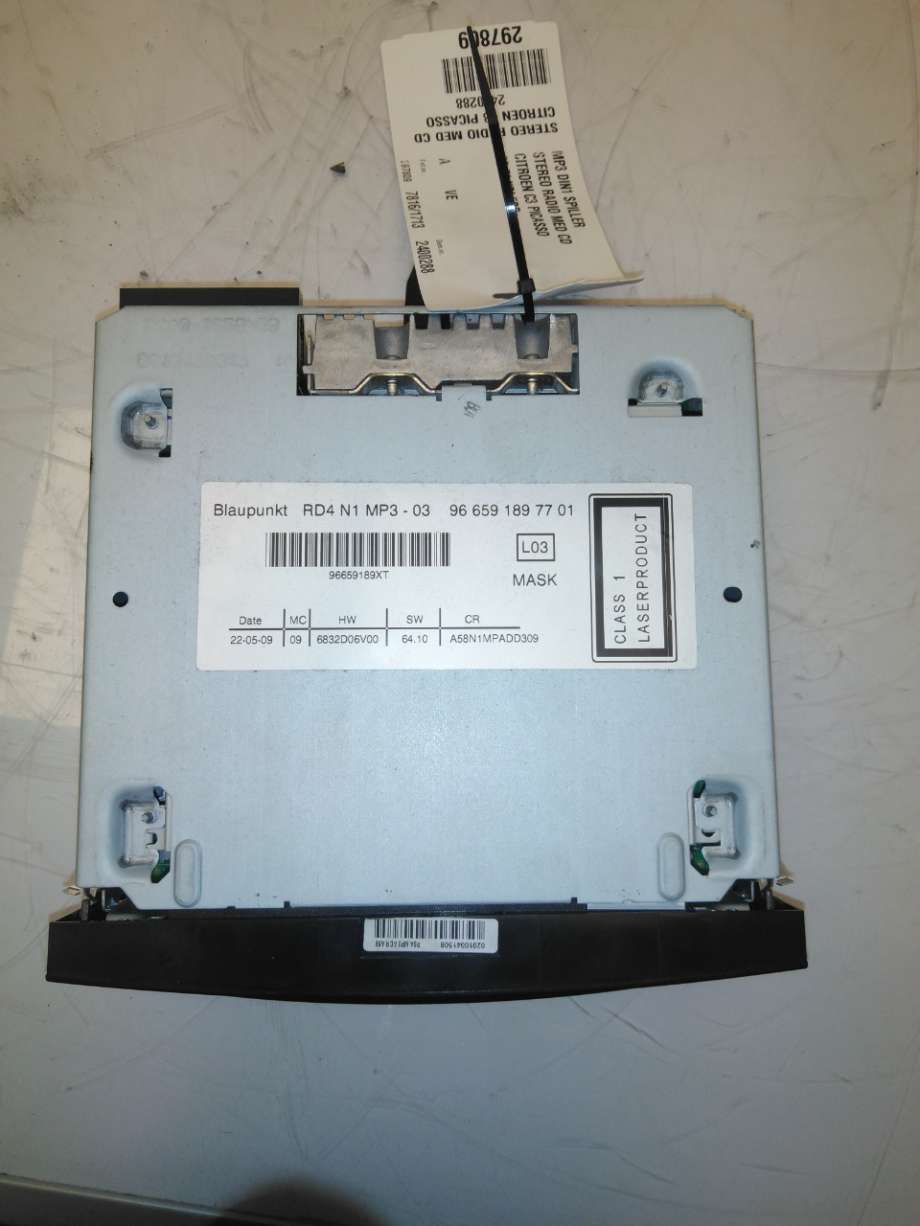Bilstereo til Citroën C3, Picasso 2009-2017  (CITROEN|MP3 DIN1 SPILLER|)