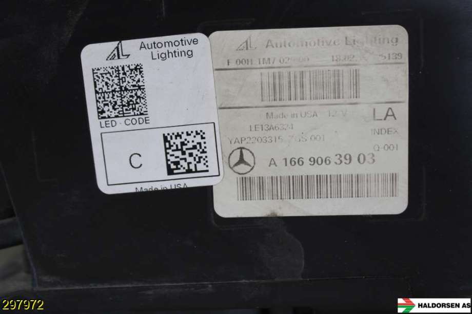Frontlykt venstre halogen til Mercedes GLE 2015-2018 (Fase 2) (W166) (W166) (MERCEDES|A 166 906 51 03||A 166 906 39 03)