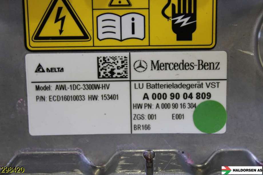 Batterilader (OBC - On Board Charger) til Mercedes GLE 2015-2018 (Fase 2) (W166) (W166) (MERCEDES|A 000 9004 809|)