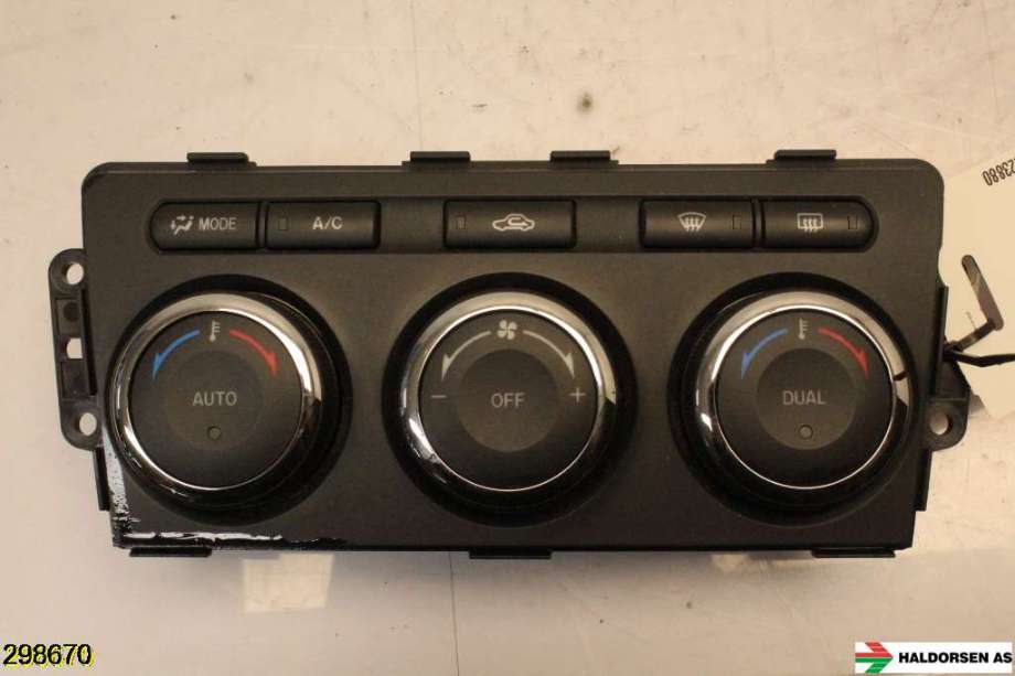 Varmeapparat betjening til Mazda 6, 2010-2013 (Type II, Fase 2)  (MAZDA|)