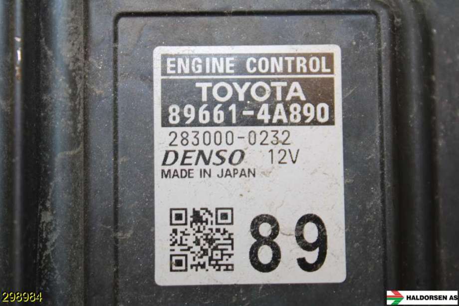 Styreenhet motor til Toyota RAV4 2016-2019 (Type IV, Fase 2) (TOYOTA|89661-42K80|)