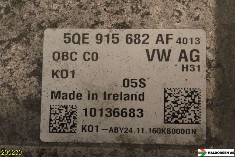 Batterilader (OBC - On Board Charger) til VW Passat 2015-2019 (Fase 1) (B8) (B8) (VOLKSWAGEN|5QE 915 682 BG||5QE 915 682 AF)