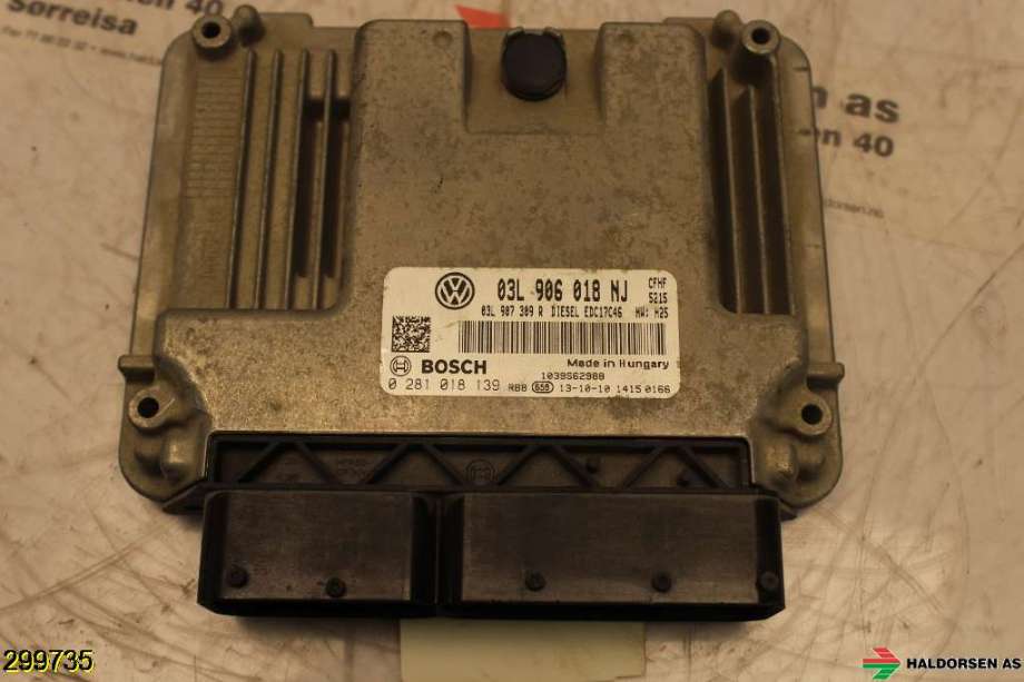 Styreenhet motor til VW Caddy 2010-2015 (Type III, Fase 2)  (VOLKSWAGEN|03L 906 018 NJ 2KC|)