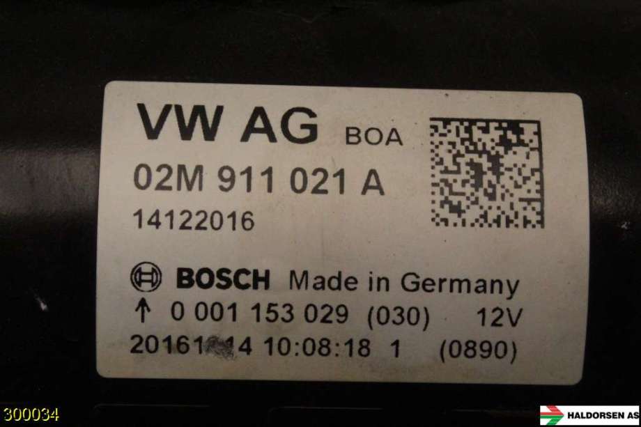 Starter diesel til VW Transporter / Caravelle 2015-2019 (T6) (T6) (VOLKSWAGEN|02M 911 021 A|)