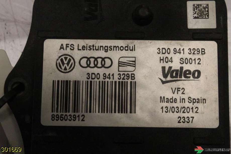 Styreenhet xenon/ballast til VW Passat 2011-2015 (B7) (B7) (VOLKSWAGEN|3D0 941 329 A|)