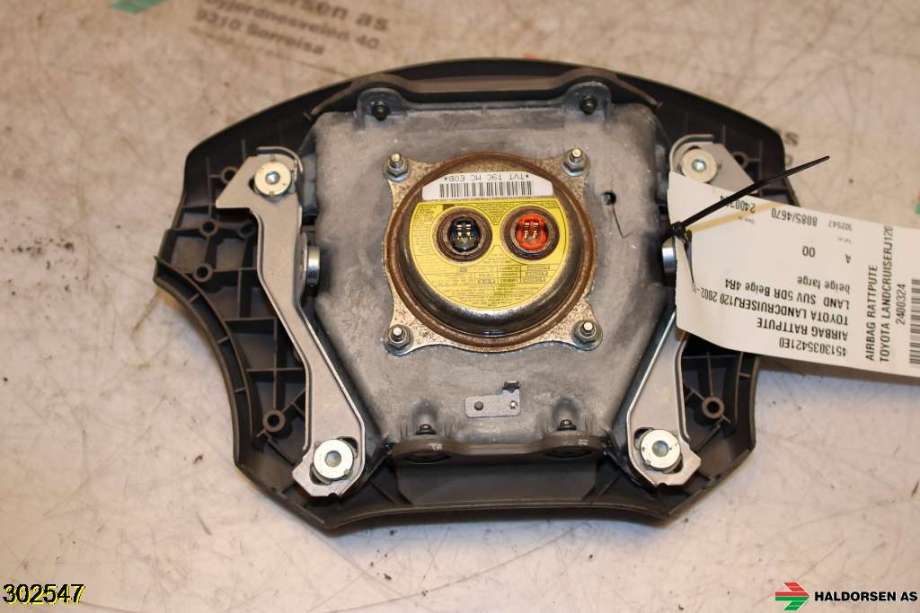 Airbag rattpute til Toyota Land Cruiser 120 2002-2009  (TOYOTA|4513035421E0|)
