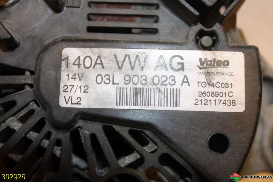 Dynamo til VW Touran 2010-2015 (Type I, Fase 3)  (VOLKSWAGEN|03L 903 023||03L 903 023 A)