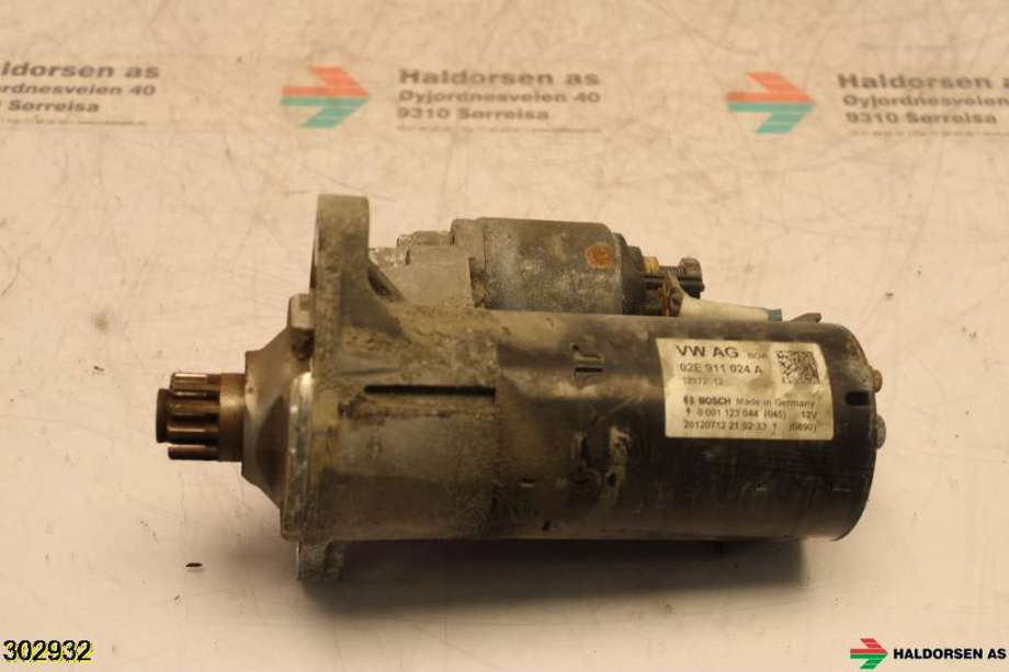 Starter diesel til VW Touran 2010-2015 (Type I, Fase 3)  (VOLKSWAGEN|02E 911 024 A|)