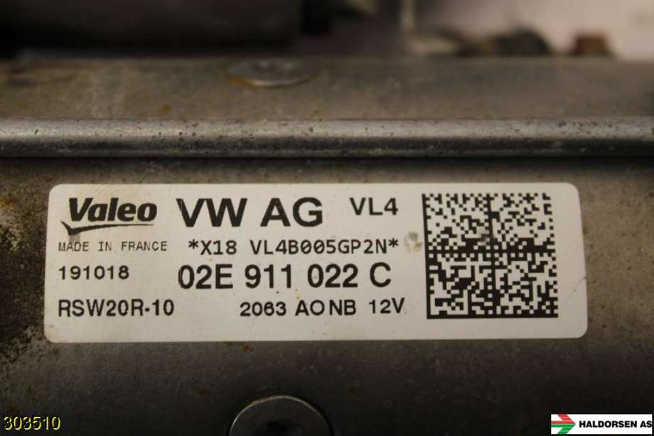 Starter diesel til VW T-Roc 2017-->>  (VOLKSWAGEN|02E 911 022 C|)