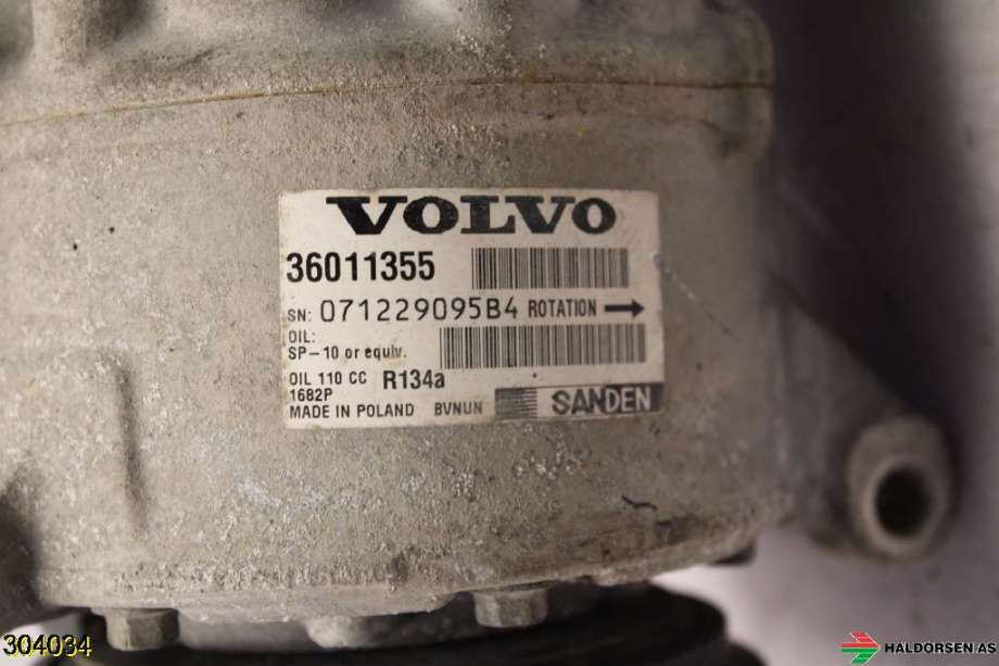 Aircondition kompressor til Volvo XC70 2008-2013 (Type II, Fase 1)  (VOLVO|36050841|)