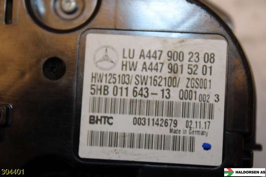 Varmeapparat betjening til Mercedes Vito 2014-->> (W447) (W447) (MERCEDES|A 447 900 23 08|)